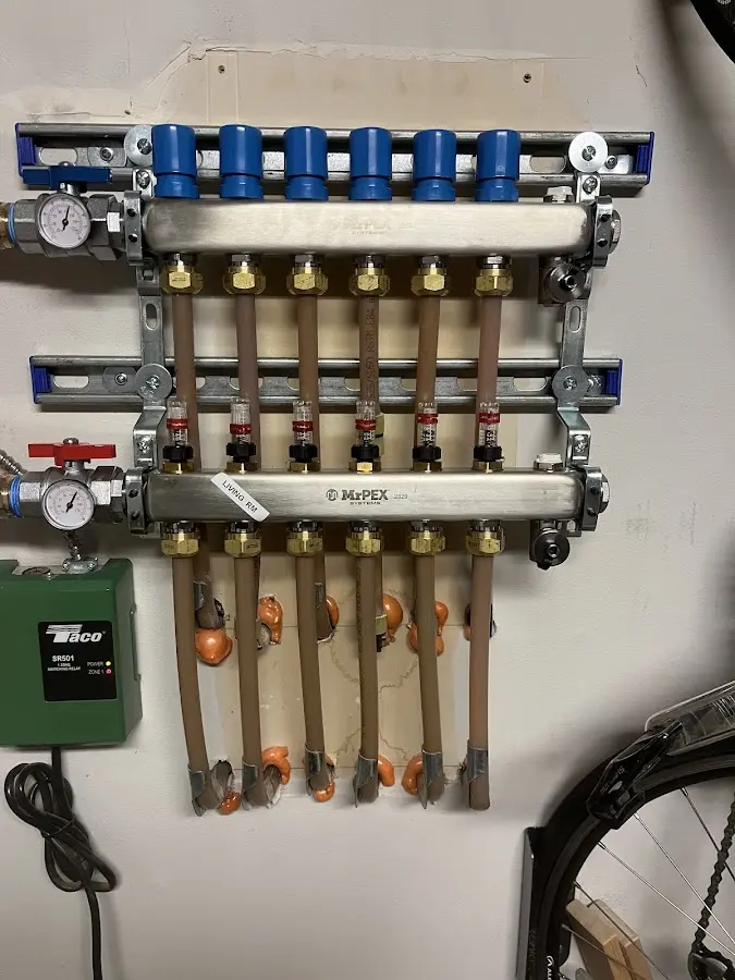 Plumber performing Leak Detection at a residential property in Ohioville